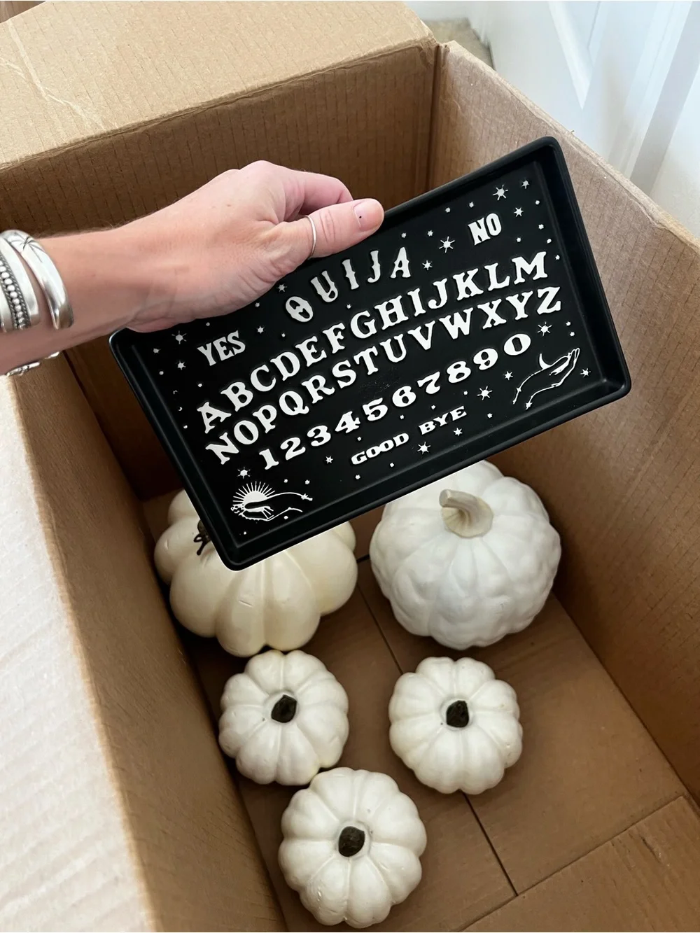 Ouija Board Decorative Porcelain Tray - Black / Perfect for Halloween! ✨